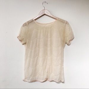 American Apparel - Sheer Lace Top